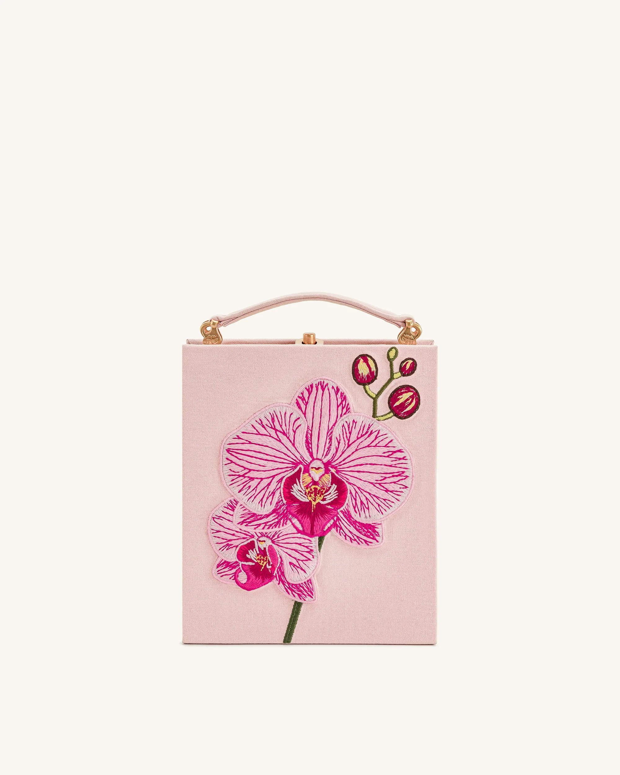 Taya Orchid Motif Book Shape Clutch Bag - Pink | JW PEI US