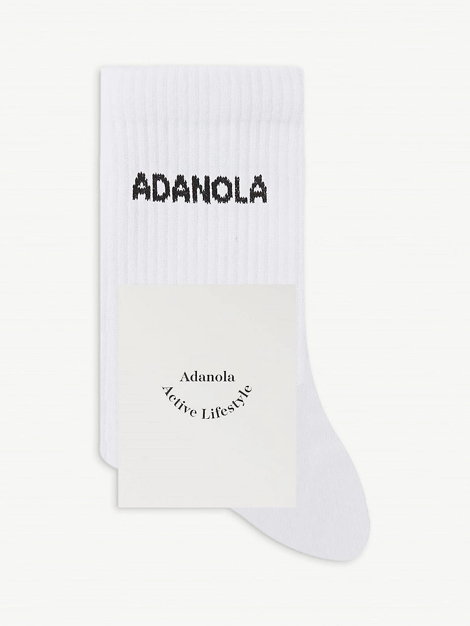 Logo-print ribbed cotton-blend socks | Selfridges