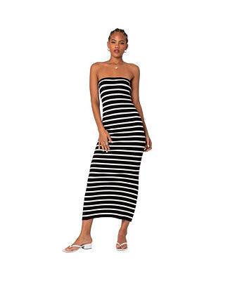 Women's Knit Back Slitted Maxi Dress | Macy's