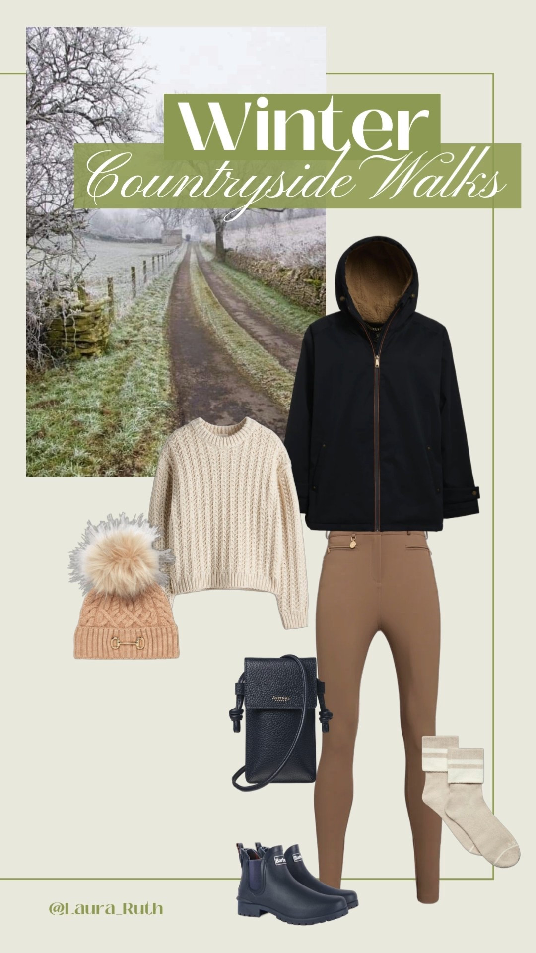 Think cosy knitwear, fleece lined waterproof jackets, warm leggings and practical boots perfect for frosty mornings, muddy paths and slow winter walks. Neutral tones, timeless layers and comfort first 🌳🧦🤍

#LTKuk #LTKstyletip #LTKwinter