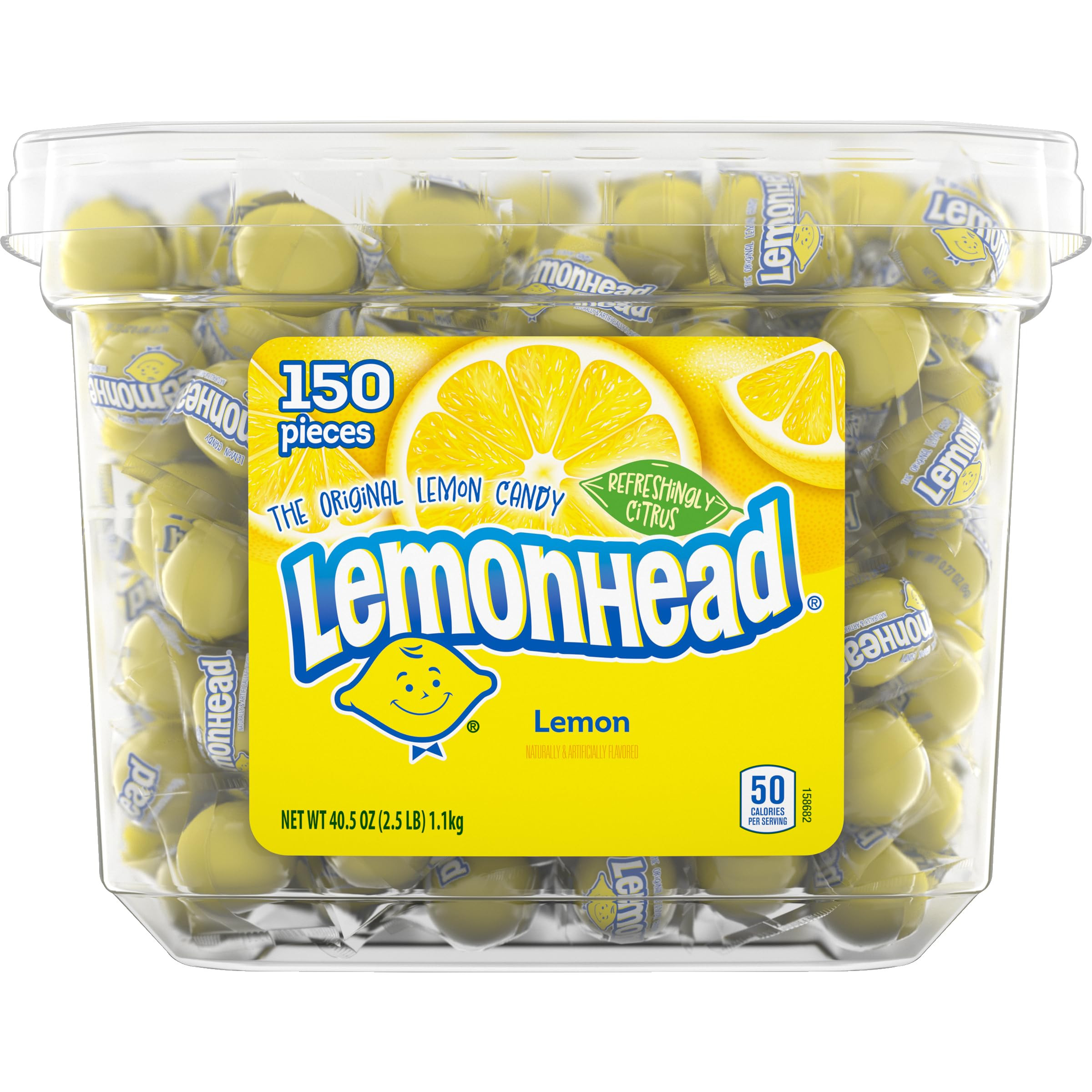 Lemonhead Hard Lemon Candy, Individually Wrapped Candy (150 Count) , 40.5 Ounce | Amazon (US)