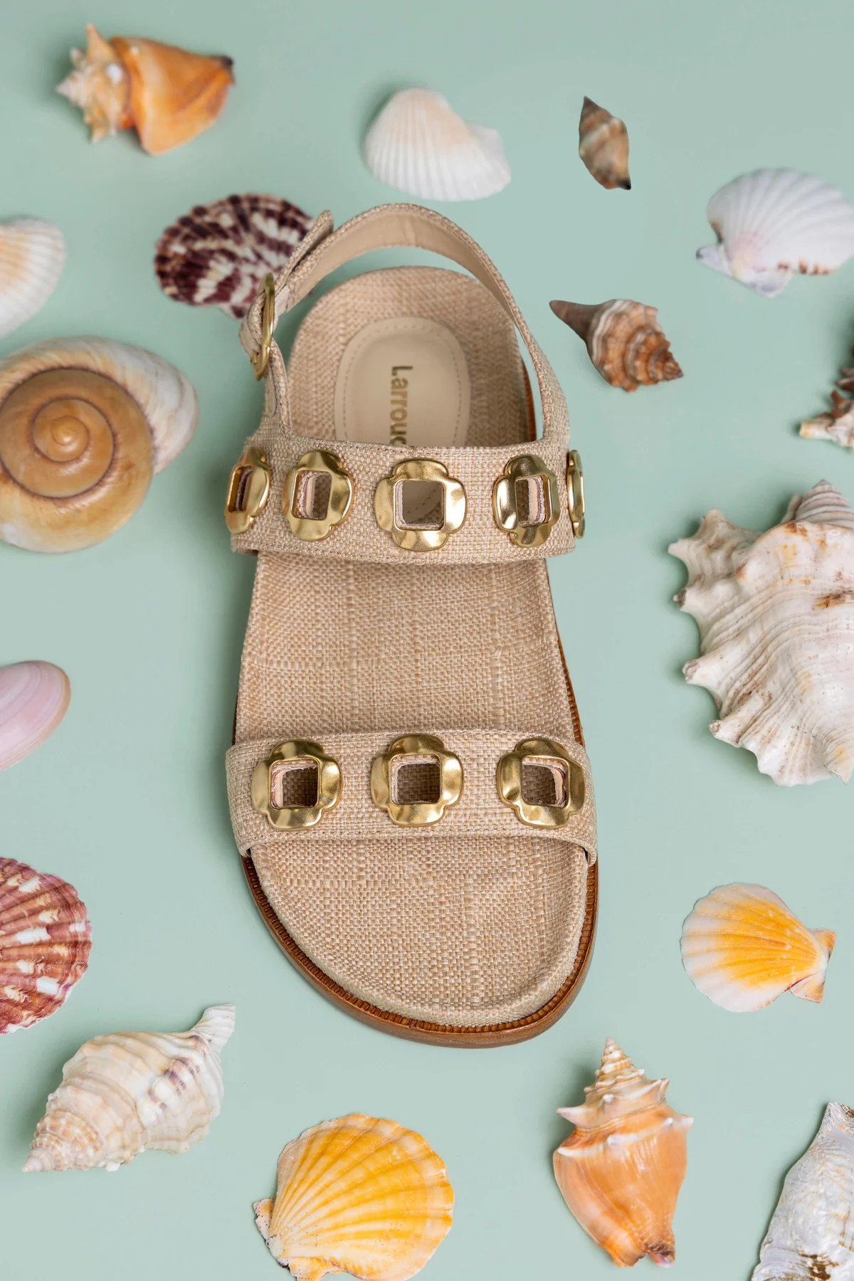 Milan Sport Sandal In Beige Raffia | Larroude
