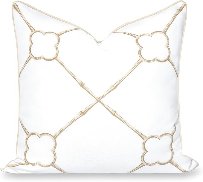 Hofdeco Premium Coastal Hampton Patio Indoor Outdoor Throw Pillow Cover Only, 22"x22" Water Repel... | Amazon (US)