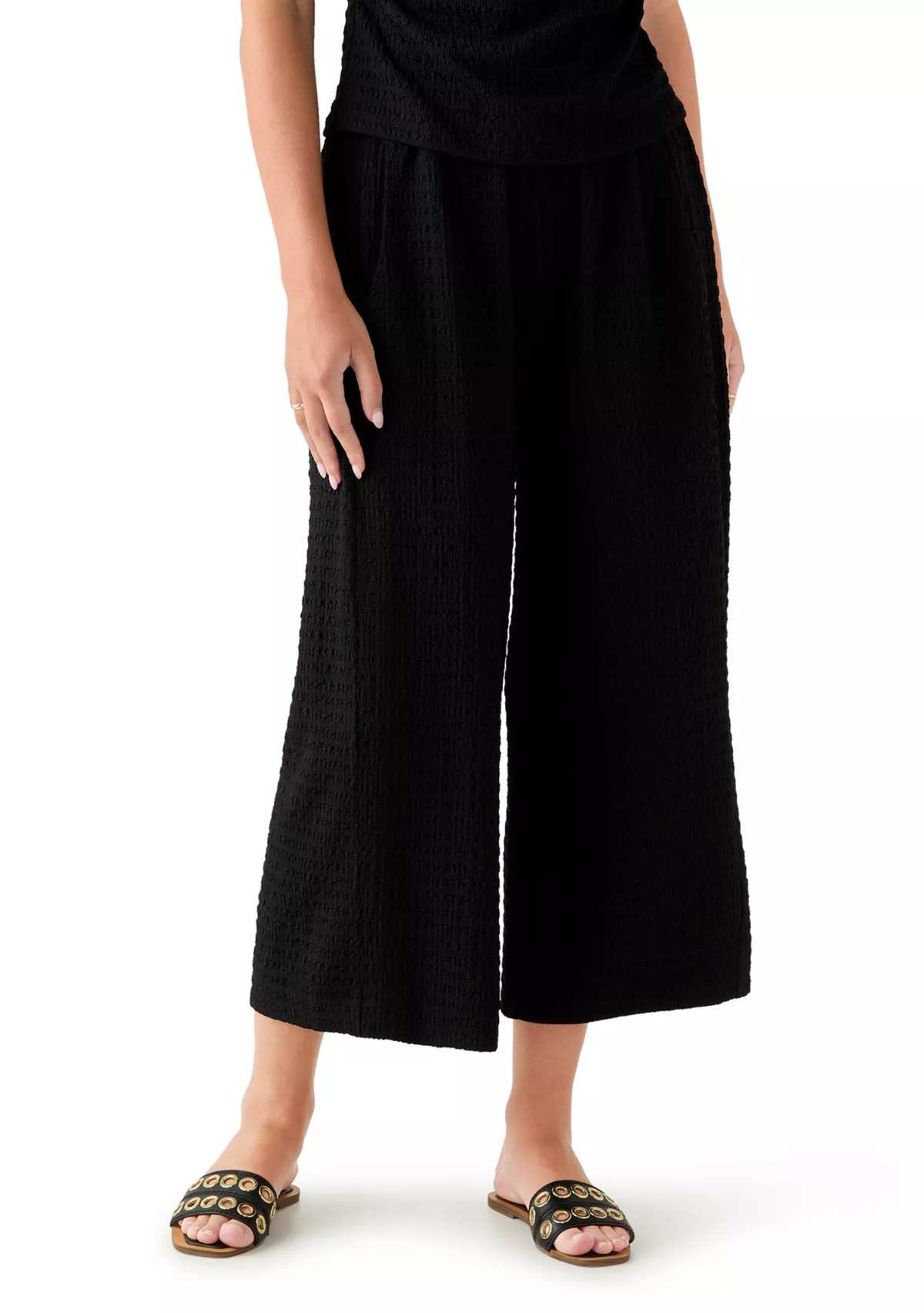 Women's Textured Knit Wide Leg Pants | Belk