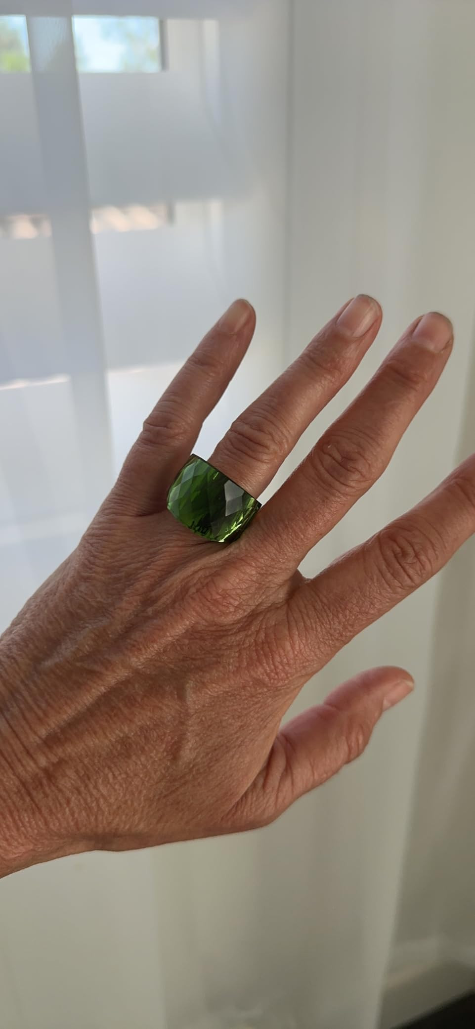 Crystal Glass Stainless Steel Band Ring Gold-Tone Plated Fashion Exaggerated Cubic Zirconia Rings... | Amazon (US)