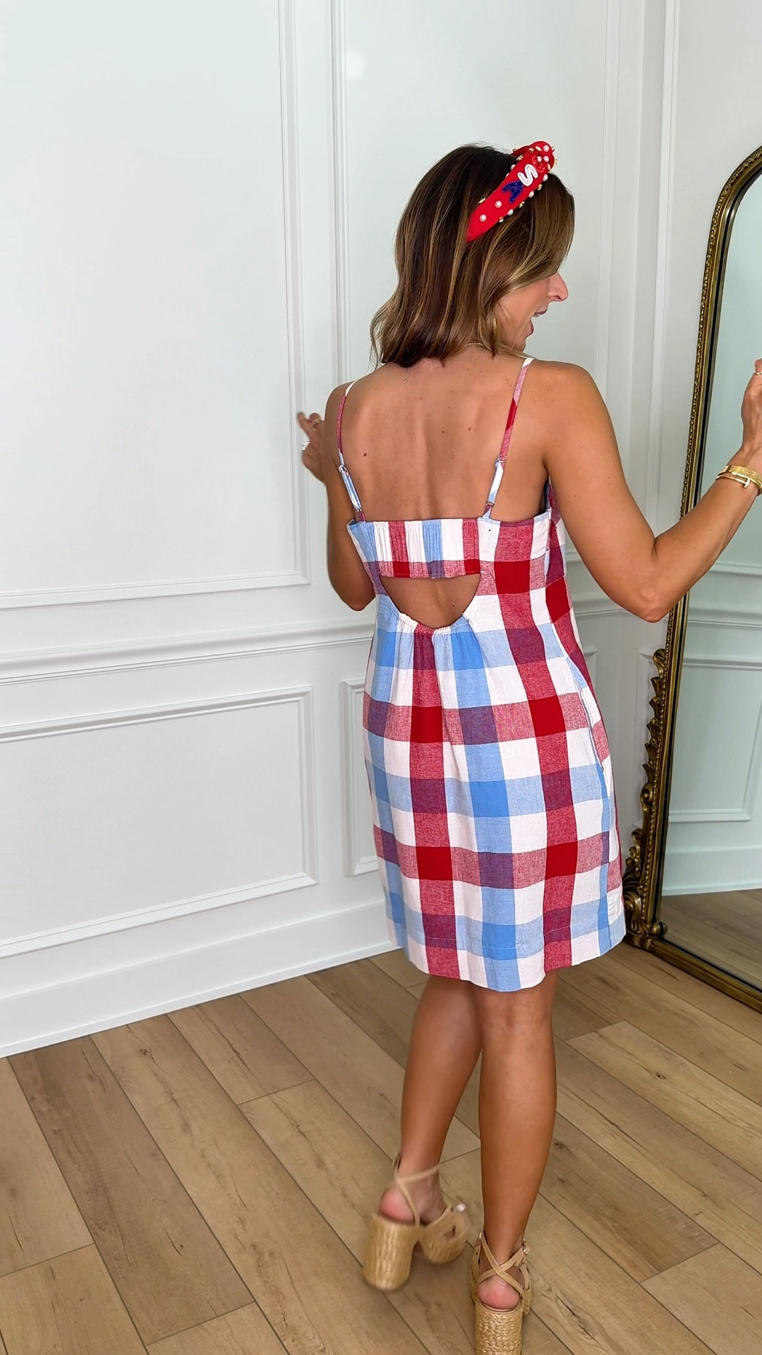 New Target red, white, and blue outfits. XS in dress - runs big so size down. Sandals are TTS. Fourth of July outfits. 4th of July outfits. Memorial day weekend. Summer outfits. Barbecue outfits. Boating outfits. Vacation outfits. Summer outfits. 

#LTKSwim #LTKTravel #LTKootd