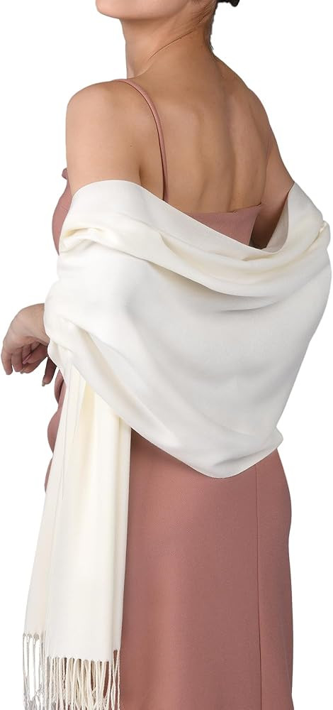 Women's Silk Scarf Pashmina Shawls and Wraps for Wedding Favors Bride Bridesmaid Gifts Evening Dr... | Amazon (US)