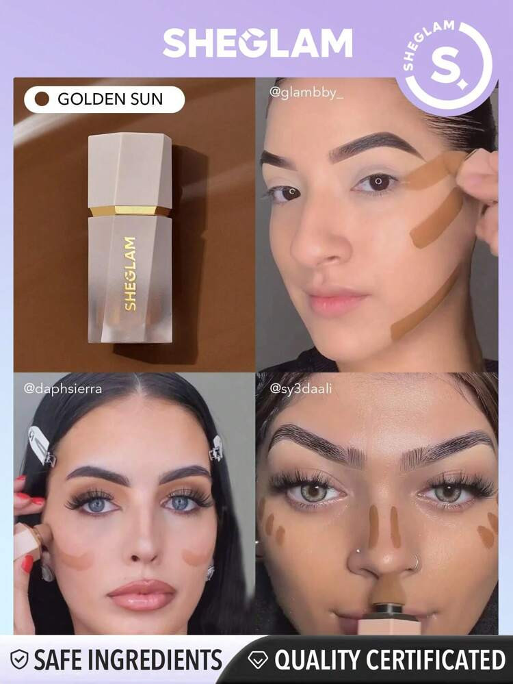 SHEGLAM Sun Sculpt Liquid Contour-Golden Sun  Gel Cream Contour  Non-Greasy Long Lasting Highly... | SHEIN