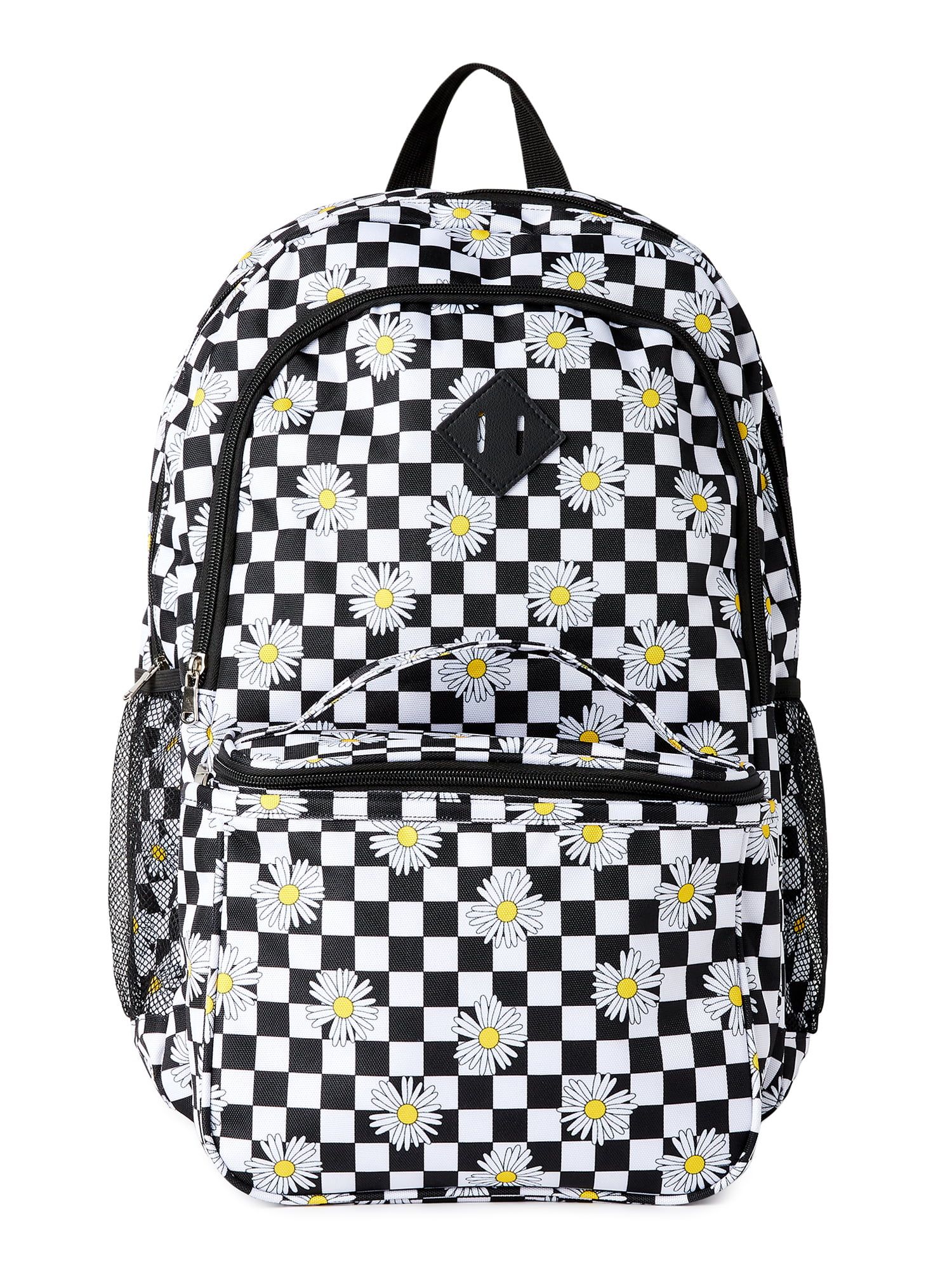 No Boundaries Women’s Backpack Duo with Square Lunchbox Checker Daisy | Walmart (US)