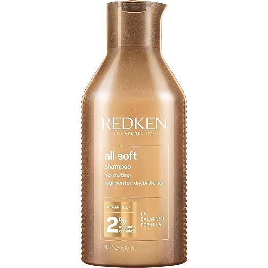 Redken All Soft Shampoo | Deeply Moisturizes and Hydrates | Softens, Smooths, and Adds Shine | Sa... | Amazon (US)