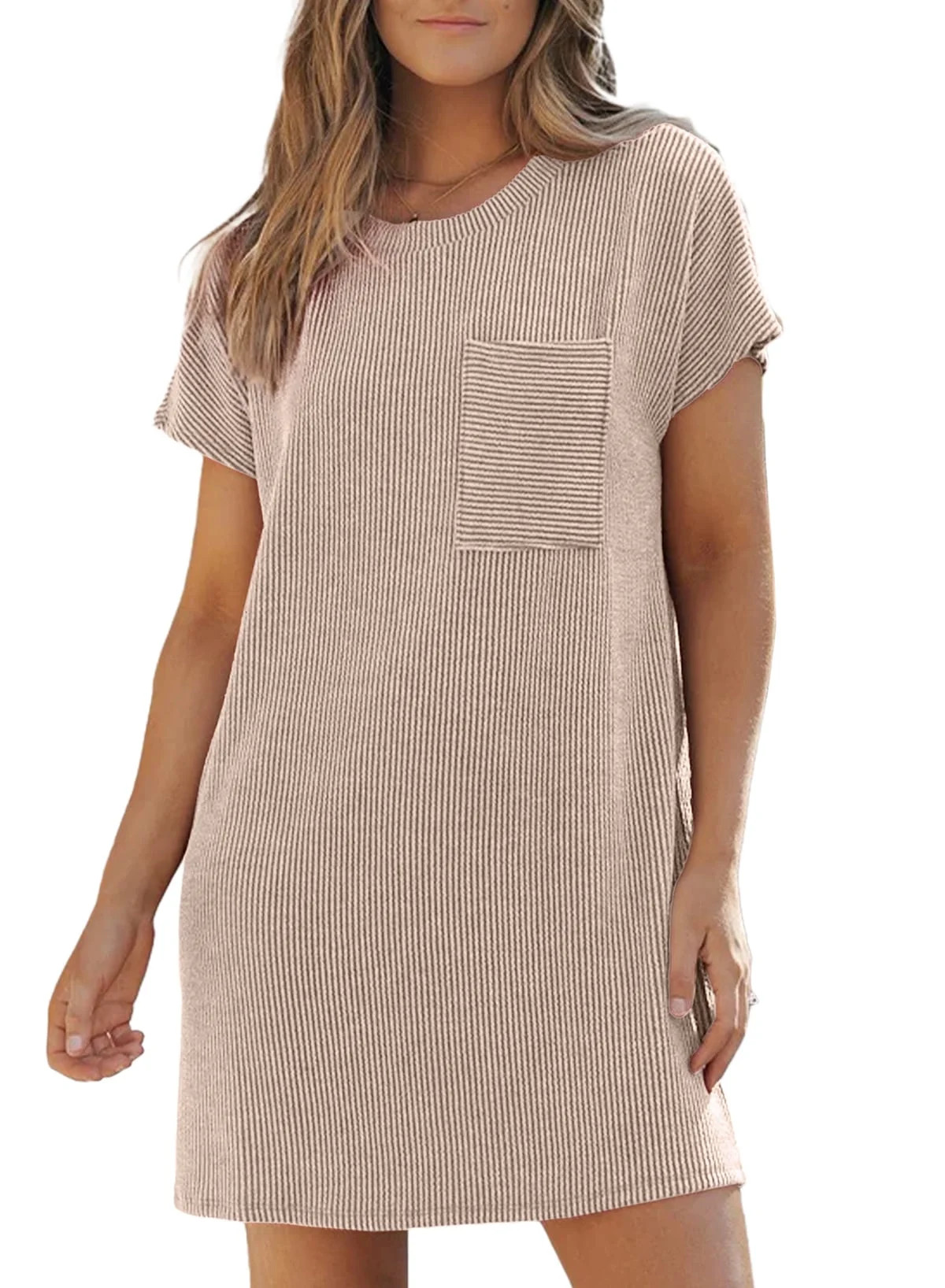 Dokotoo Women’s Summer Short Sleeve T-Shirt Dress Casual Loose Mini Dress Tunic Top - Walmart.c... | Walmart (US)