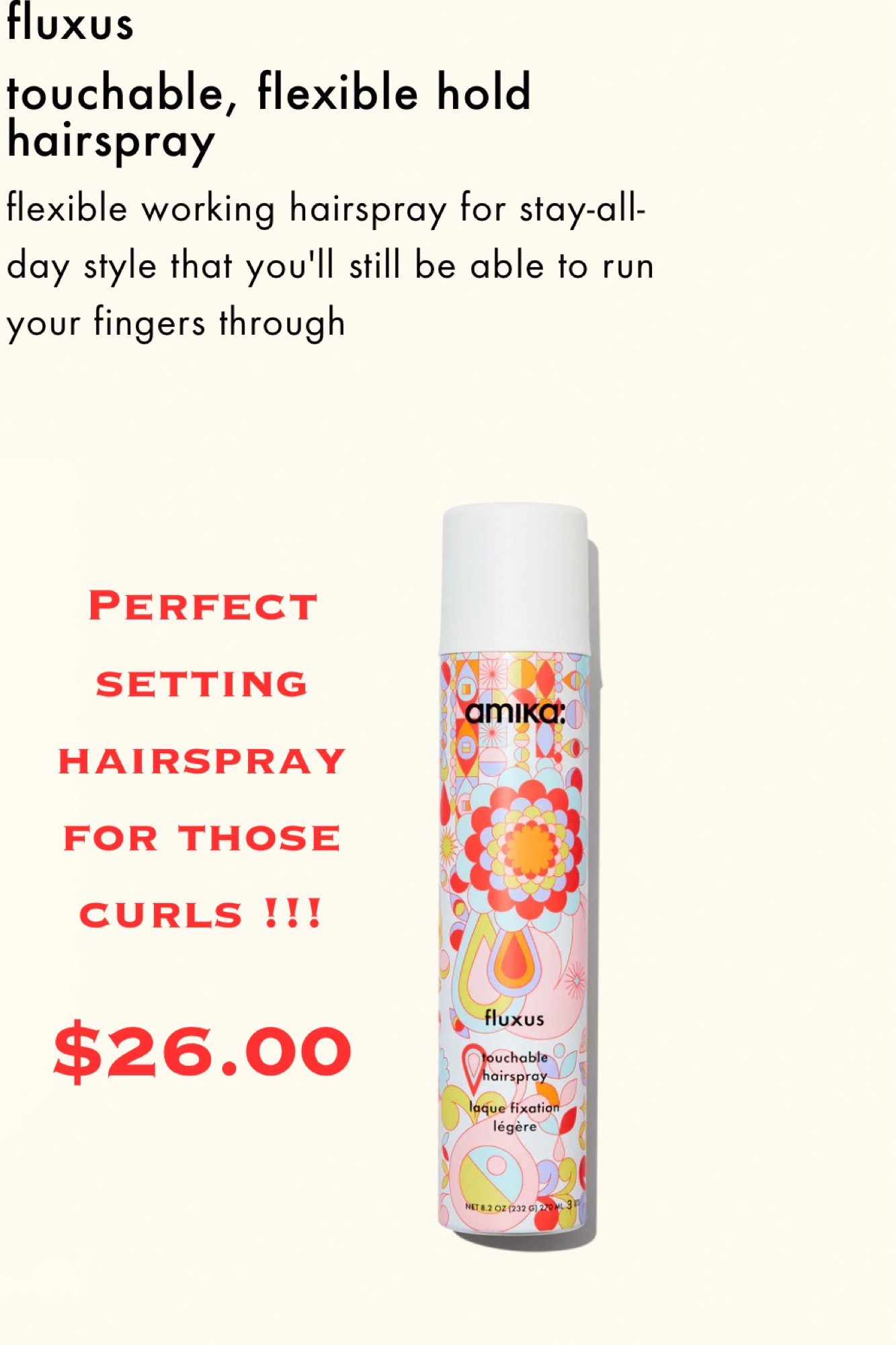 Best setting brushable hairspray for curls 🧡 Mothers Day Gift 🧡

#LTKstyletip #LTKGiftGuide #LTKunder100