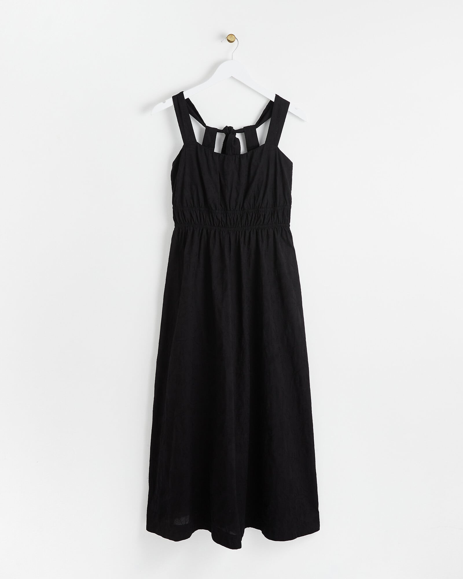 Embroidered Black Midi Dress | Oliver Bonas | Oliver Bonas (Global)