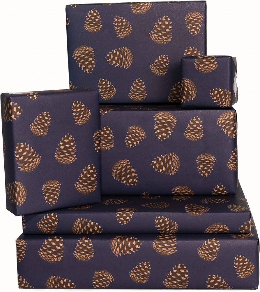 CENTRAL 23 Christmas Wrapping Paper - Acorn Wrapping Paper - 6 Sheets of Christmas Gift Wrap - Na... | Amazon (US)