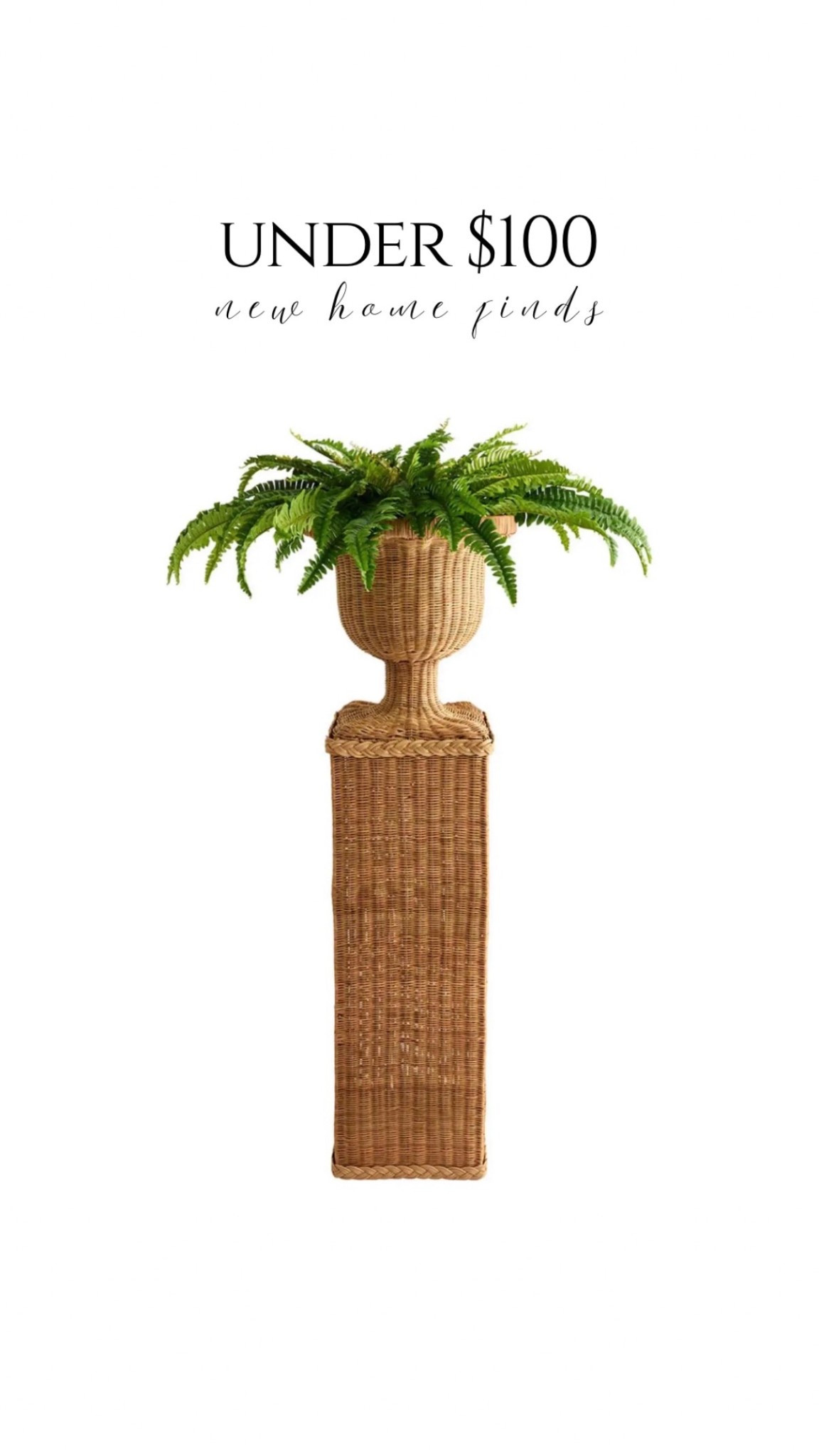 Under $100 each!! Rattan pedestal and urn! Scroll down in my feed to check out the urn vase I grabbed yesterday! 🩷 spring decor 