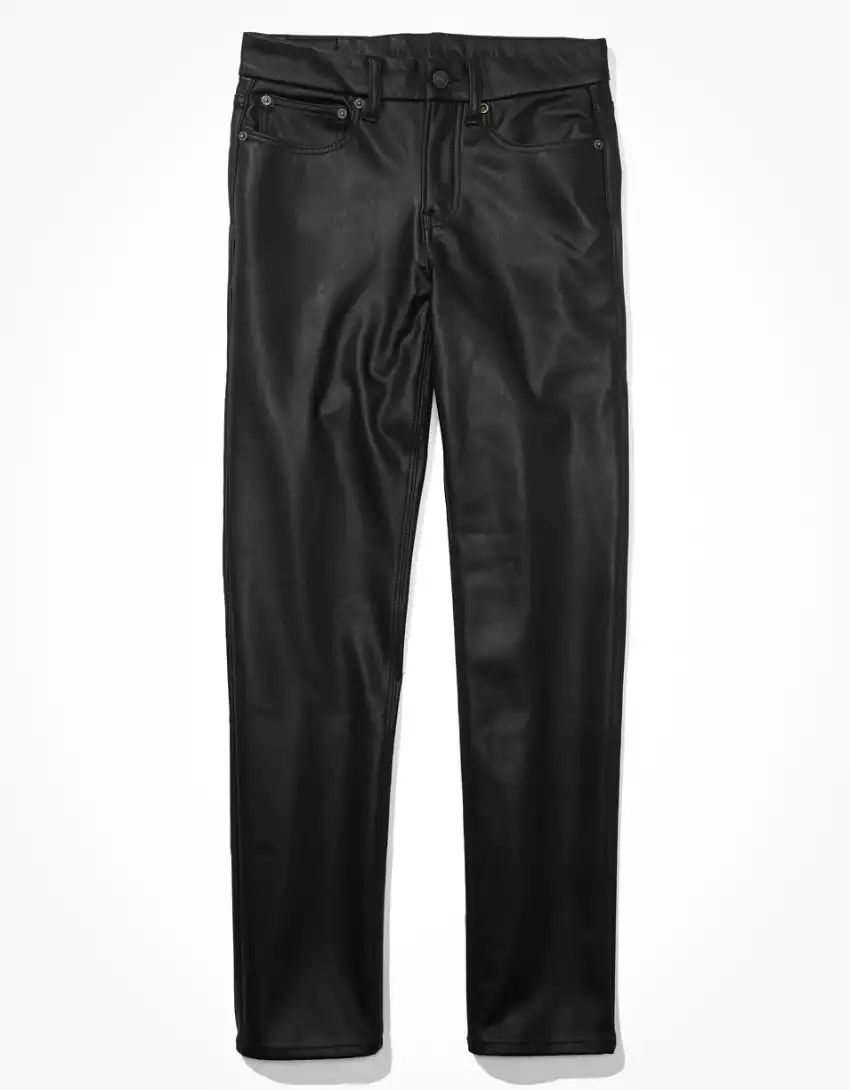 AE Stretch Vegan Leather '90s Straight Pant | American Eagle Outfitters (US & CA)