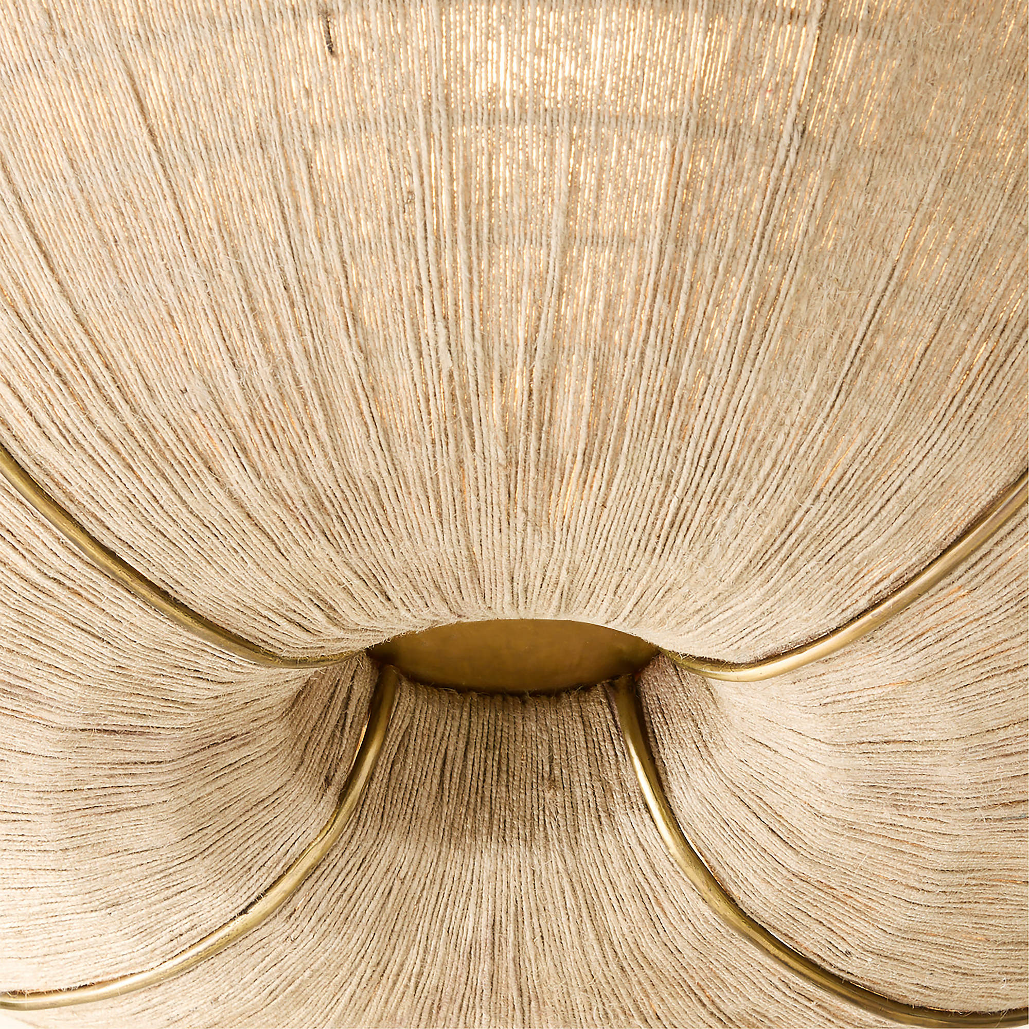 Delphine Natural Jute Semi-Flush Mount Light + Reviews | CB2 | CB2