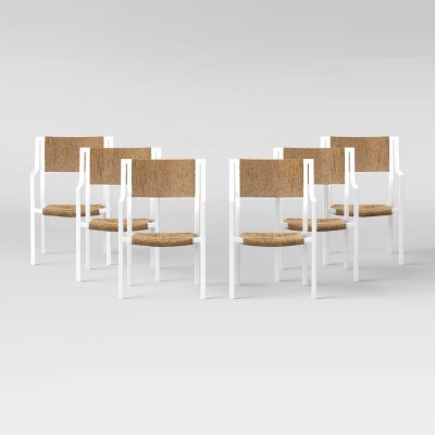 Buchanan 6pk Patio Dining Chair - White - Threshold™ | Target