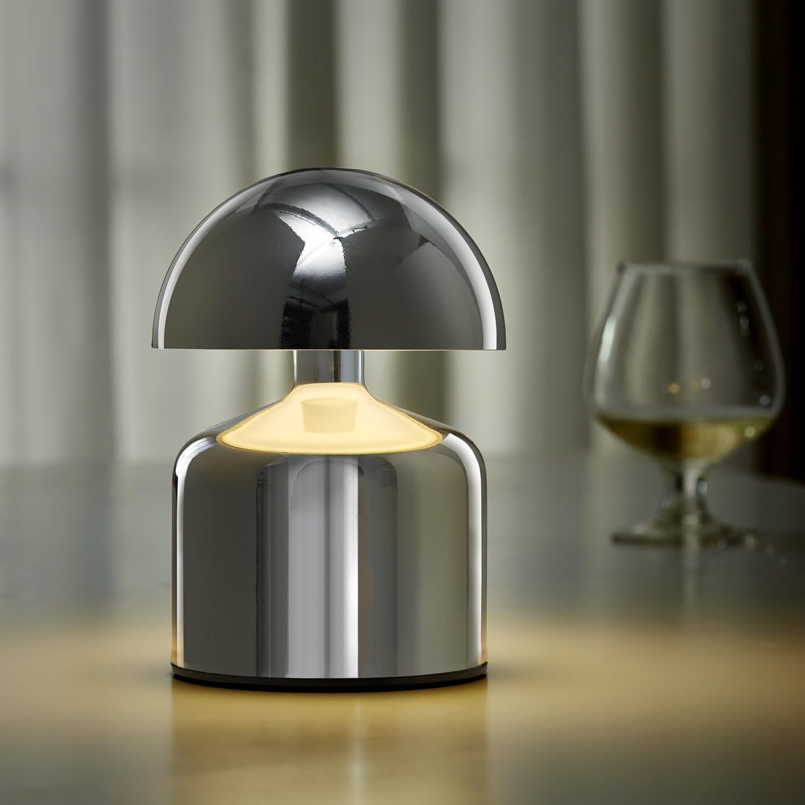 SAIWEYA Modern Cordless Mushroom Small Table Lamp Touch LED Lamps, 3-Way Dimmable Bedside Nightst... | Amazon (US)
