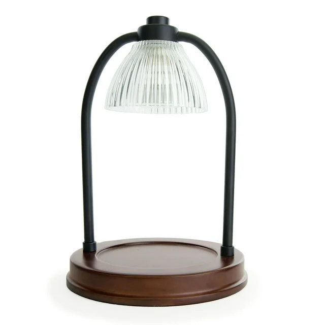 Better Homes & Gardens Candle Warmer Lamp, Black Ribbed Glass | Walmart (US)