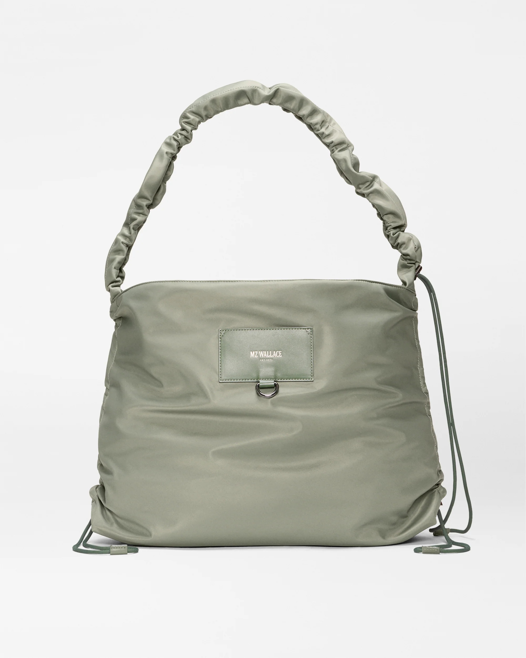 MZ Wallace Agave Green Large Scrunch Shoulder – Shoulder | MZ Wallace | MZ Wallace