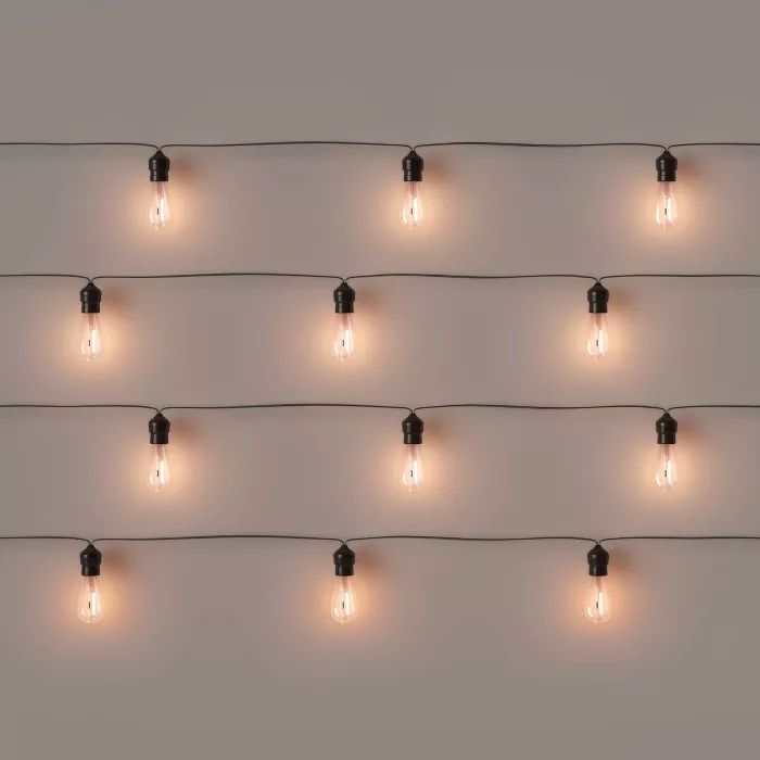 10ct Vintage Outdoor LED String Lights Clear - Smith & Hawken™ | Target