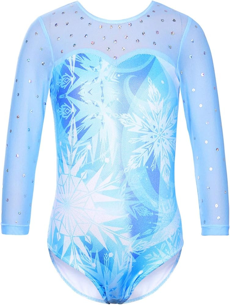 TFJH E Kids Little Girls' One Piece Sparkly Gymnastics Leotard Practice Outfits | Amazon (US)
