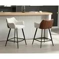 26" Fabric Counter Height Bar Stools Modern Bar Stools with Metal Legs with Color Blocking Footre... | Walmart (US)