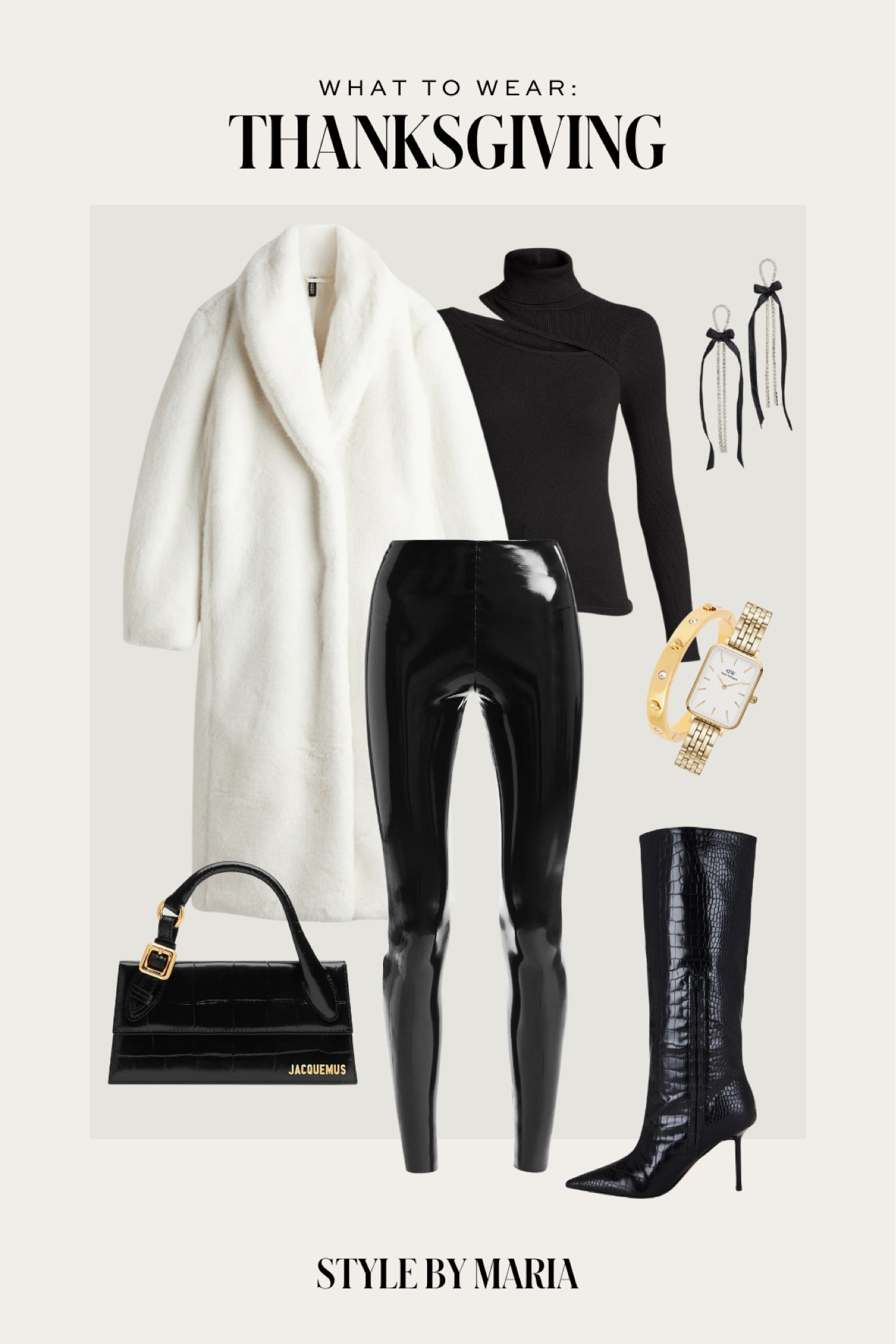 Thanksgiving outfit ideas
H&M faux fur coat on sale
Cutout black sweater
Commando patent leather leggings on sale and under $50
Jacquemus handbag on sale
Good American knee high boots 
Holiday outfit 



#LTKFindsUnder100 #LTKSaleAlert #LTKSeasonal