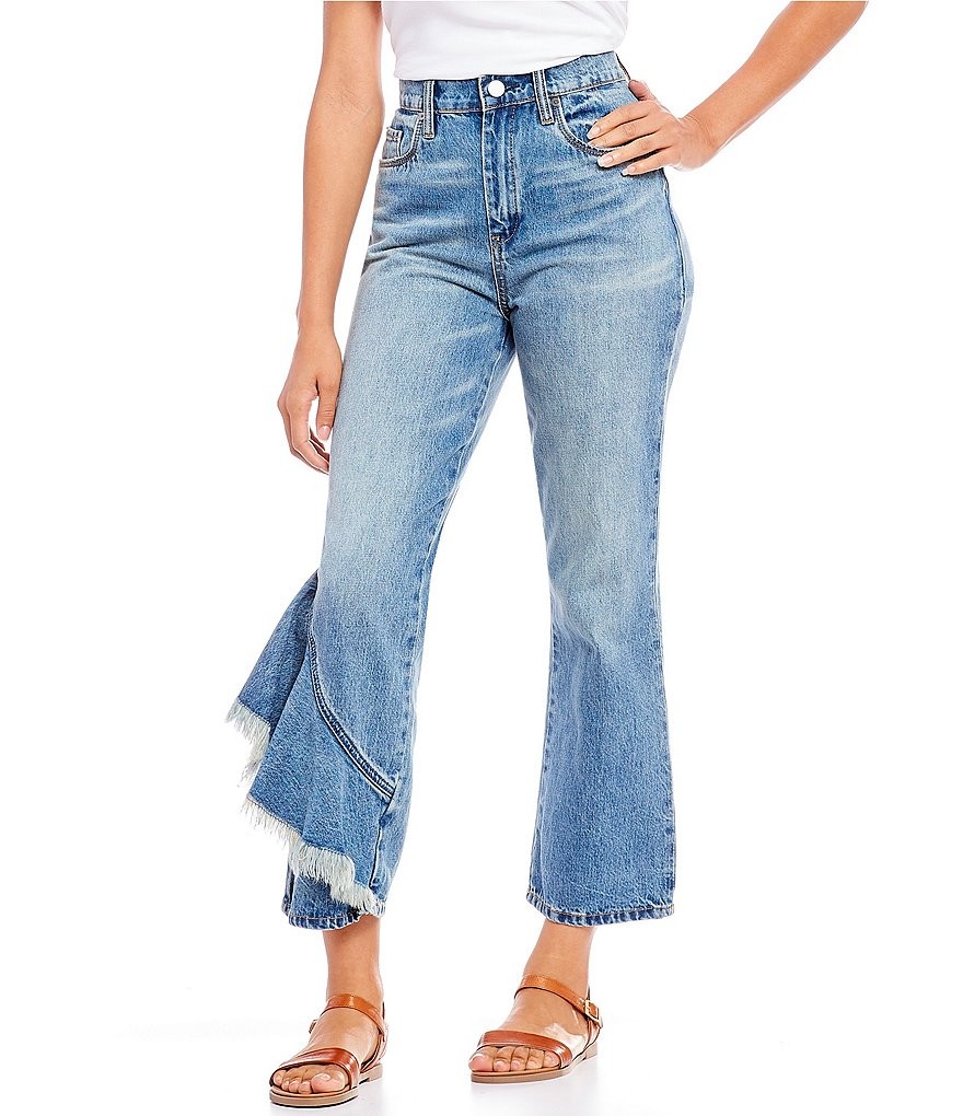 Chelsea & Violet Side Ruffle Bootcut Ankle Jean | Dillards Inc.