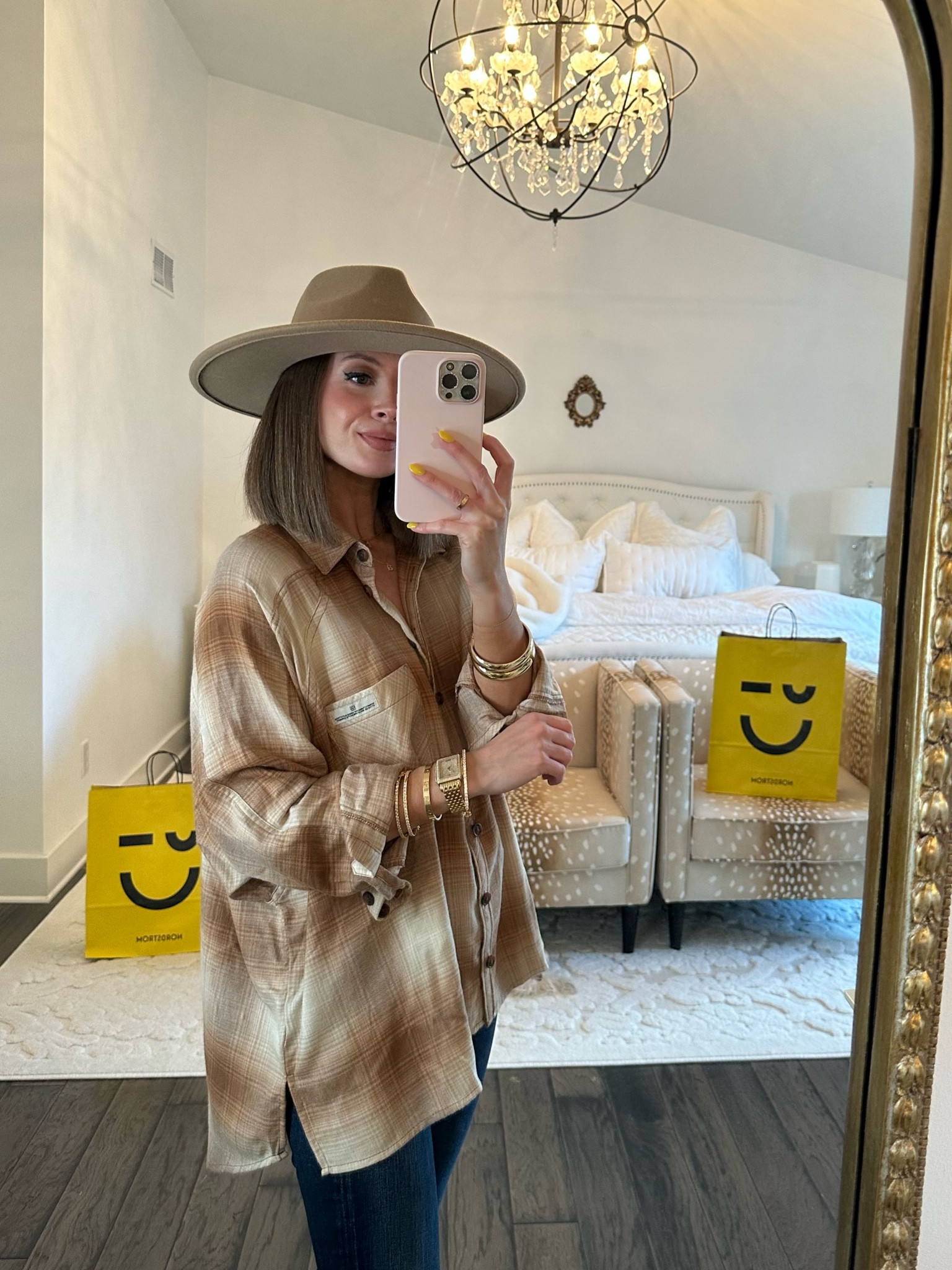 treasure and bond felt hat
plaid shirt (xs, runs oversized)


#LTKunder100 #LTKxNSale