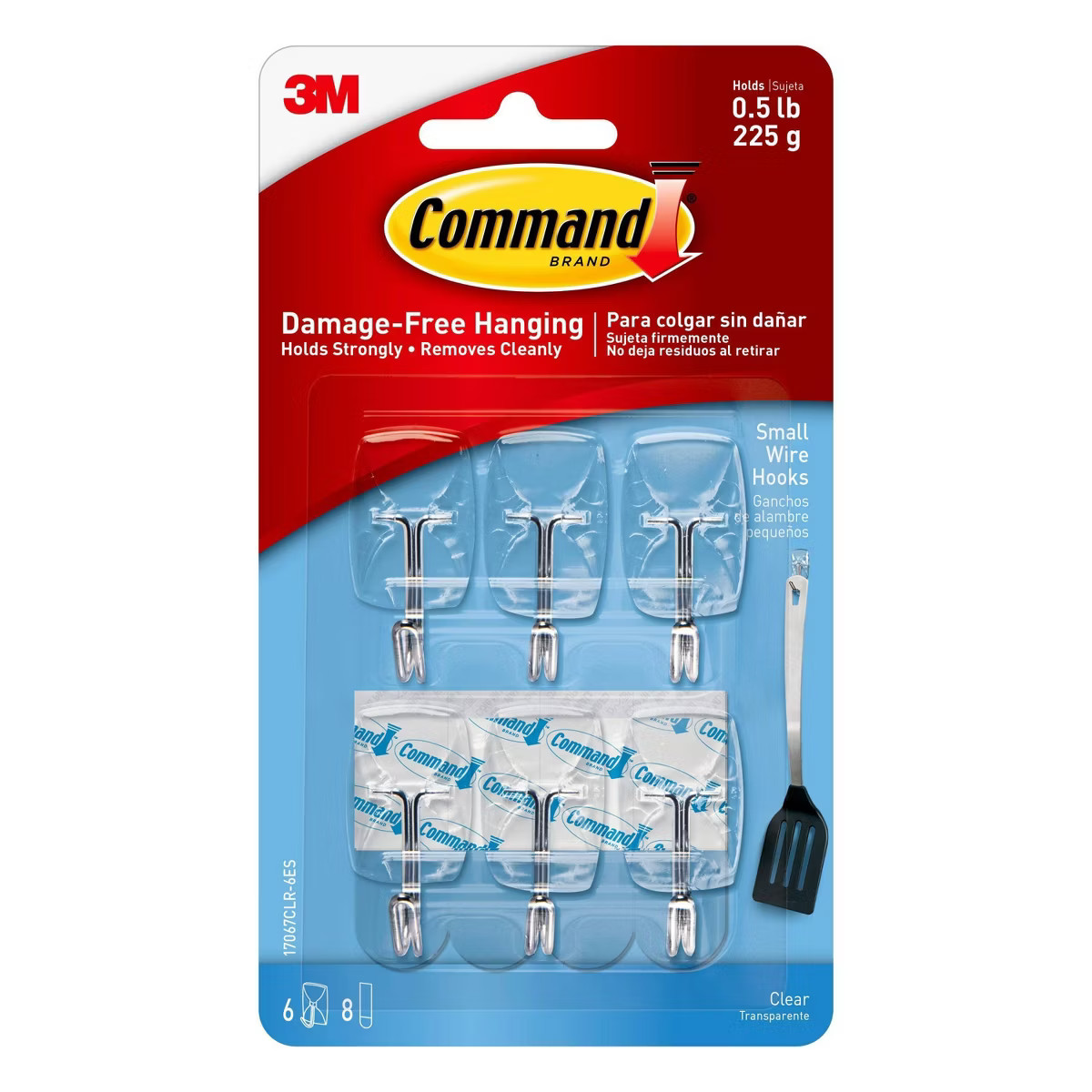 Command Clear Small Wire Hooks, Damage Free Hanging of Christmas Decorations, 6 Hooks | Target