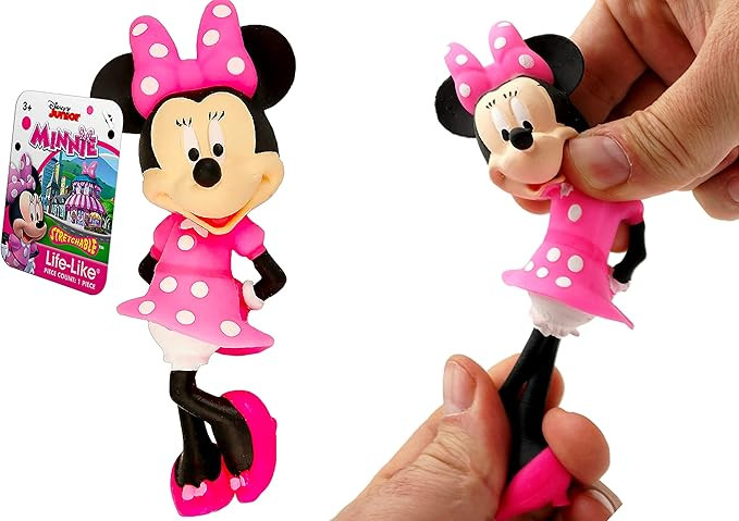 JA-RU Disney Stretchy Toys Mickey & Minnie Figures Squish & Pull Toys (1 Minnie Figure) Clubhouse... | Amazon (US)