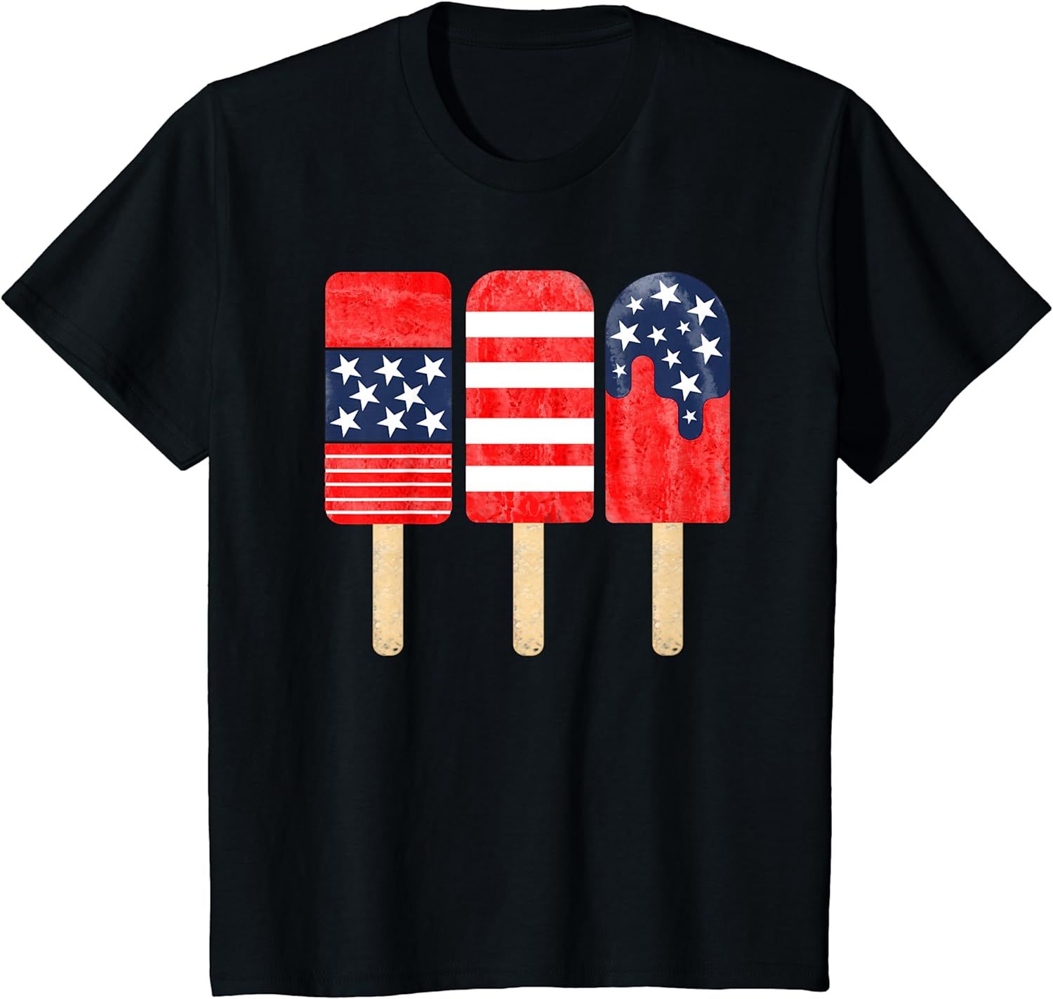 4th of July Popsicle Red White Blue American Flag Patriotic T-Shirt | Amazon (US)