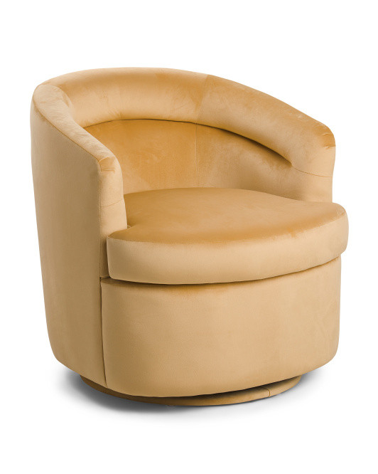 Velvet Bobby Swivel Chair | TJ Maxx