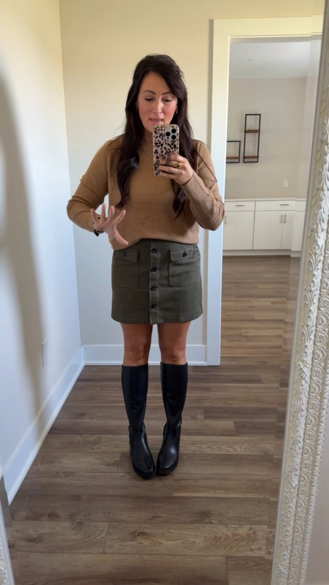 TARGET SALE!
• large sweater for an oversized fit 
• size 8 skirt 
• boots true to size 


#LTKFindsUnder50 #LTKSeasonal #LTKSaleAlert