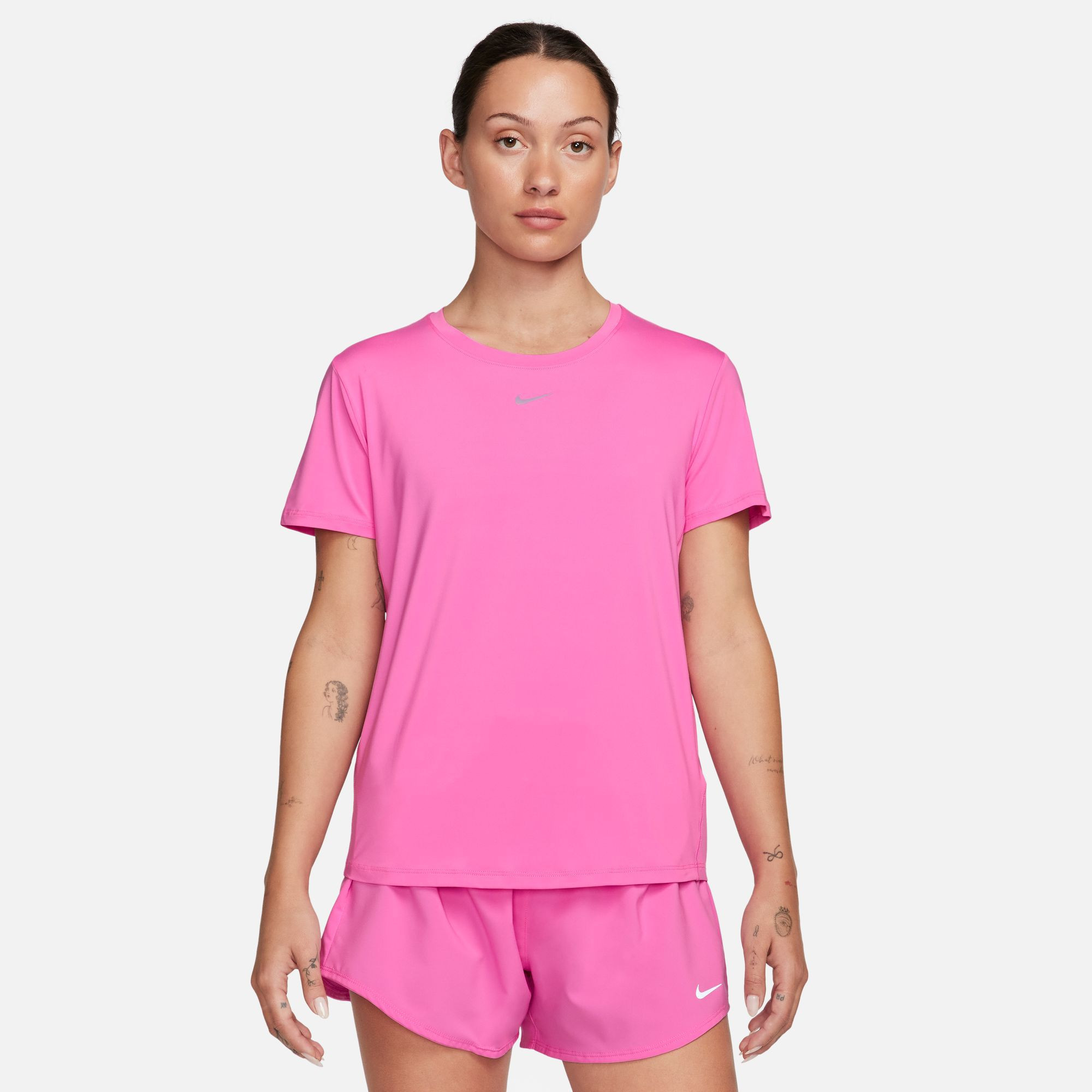 Nike Women's One Classic Dri-FIT Short-Sleeve Top, XL, Playful Pink | DICK'S Sporting Goods