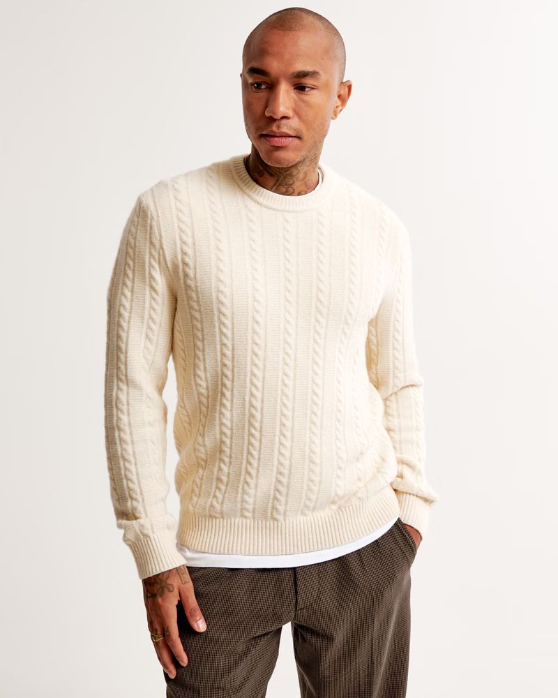 Cable Crew Sweater | Abercrombie & Fitch (US)