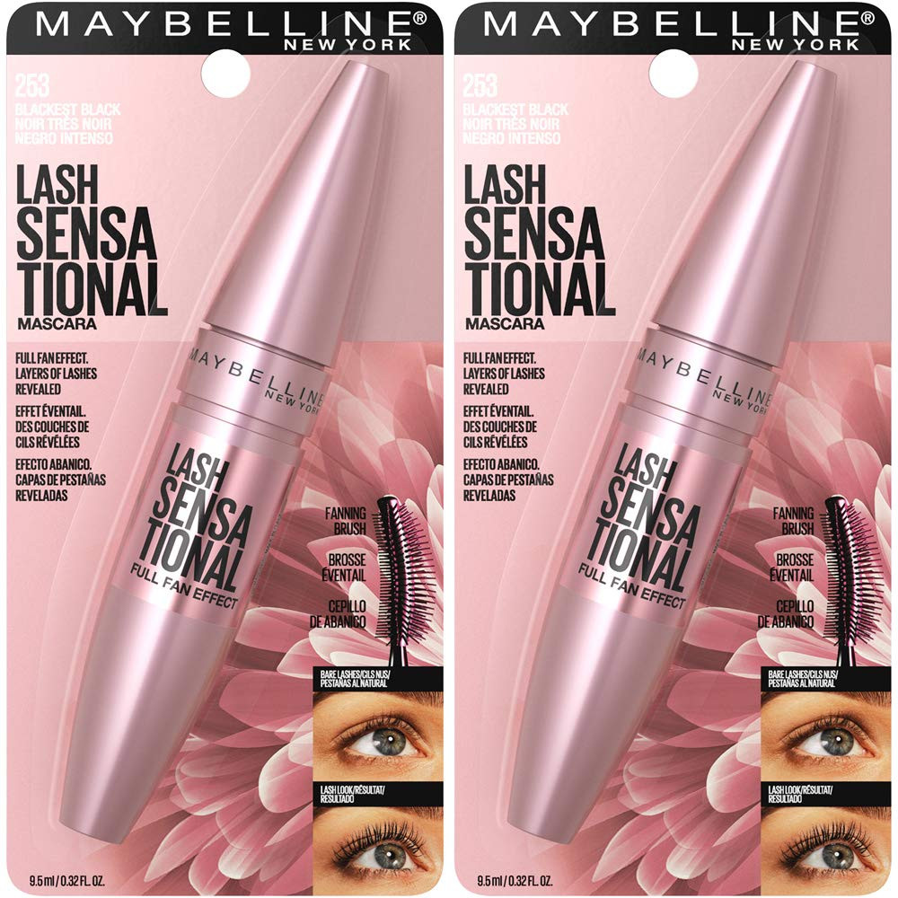Maybelline Lash Sensational Washable Mascara, Lengthening and Volumizing for a Full Fan Effect, B... | Amazon (US)