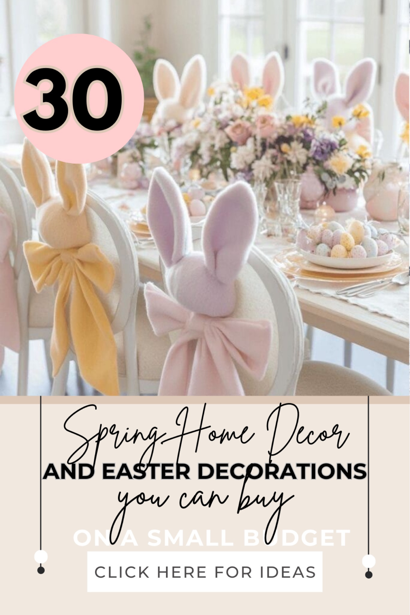 30 Easter decorations and Spring decor you can use throughout Spring and Summer for your Spring tablescape or Easter tablescape! #eastertabledecor #springtabledecor #eastertablesettings #springtablesettings

#LTKMostLoved #LTKHome #LTKSeasonal