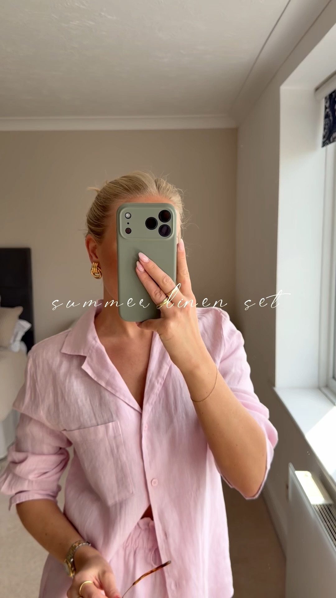 Summer linen set 
Baby pink 

#LTKspring #LTKstyletip