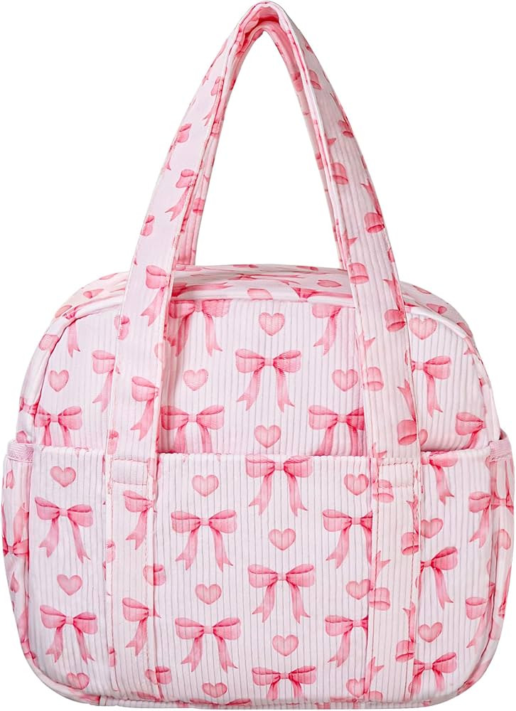 Yarnic Lunch Bag Women Insulated, Large Corduroy Lunch Box for Work with Bottle Pockets, Stylish ... | Amazon (US)