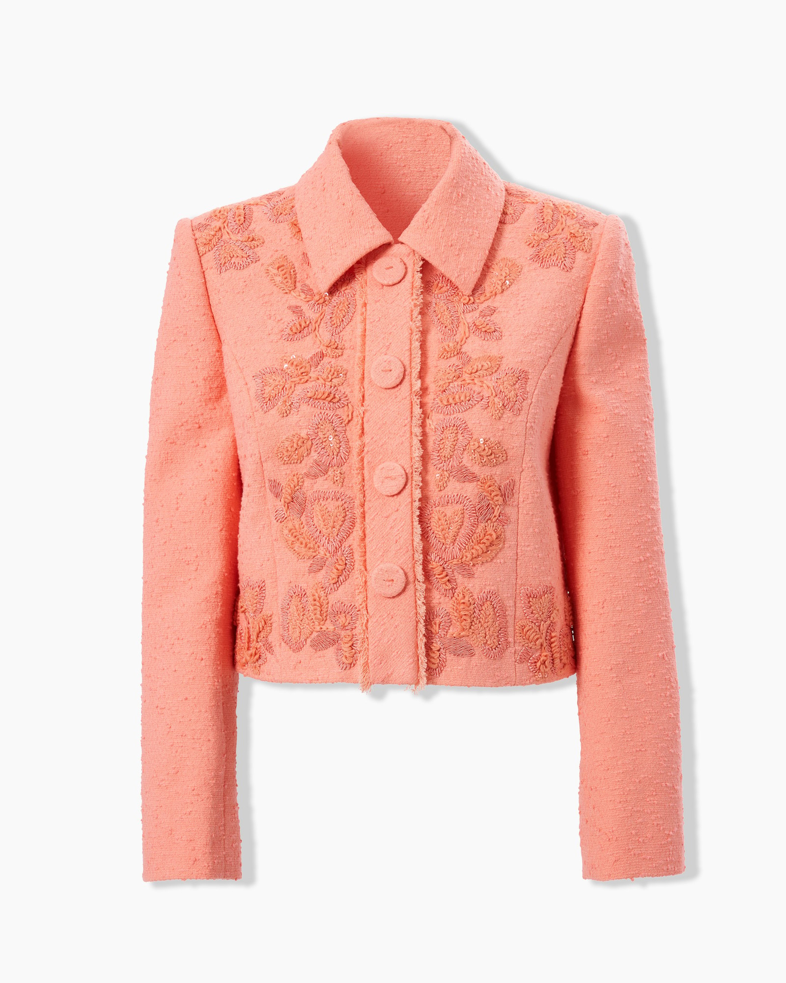 Embroidered Slub-Cotton Cropped Jacket | Carolina Herrera (BR)