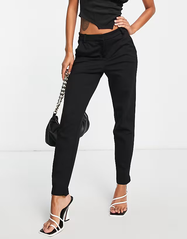 Vero Moda jersey cigarette pants in black | ASOS (Global)