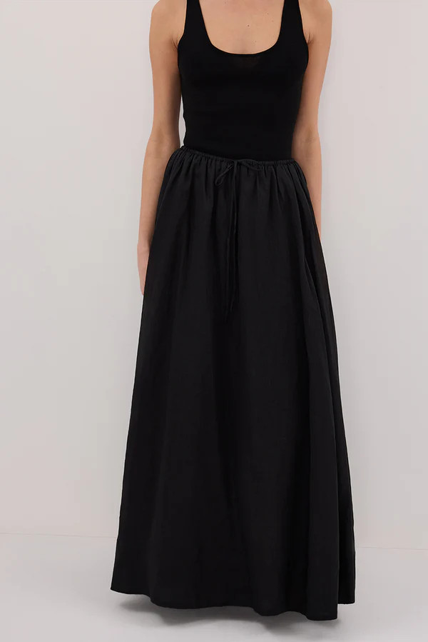 LAYNE BLACK RAMIE MAXI SKIRT | DISSH