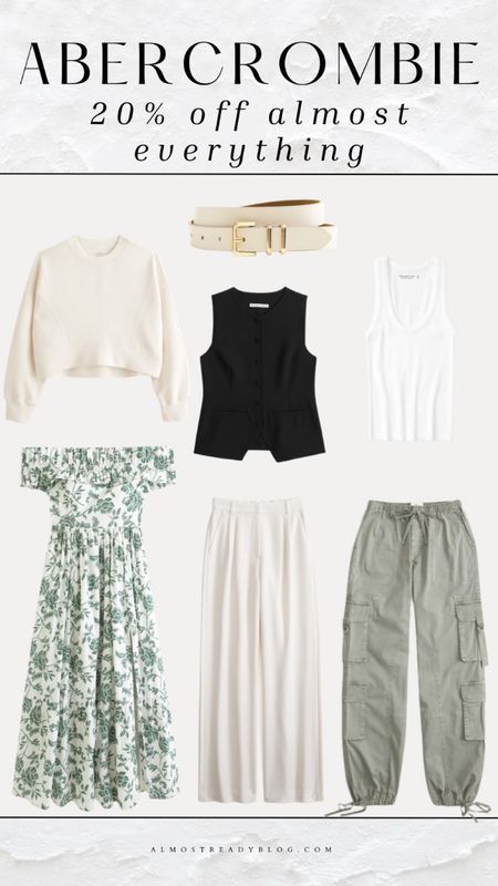 Abercrombie 20% off almost everything, summer dress, spring dress, cargo pants, vest for women 

#LTKsalealert #LTKfindsunder100 #LTKfindsunder50