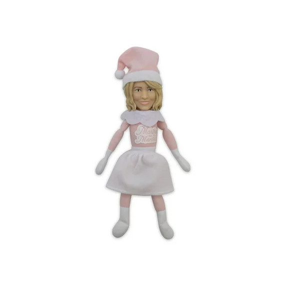 Martha Stewart Martha on The Mantel 10” Christmas Pink Plush Figurine | Walmart (US)