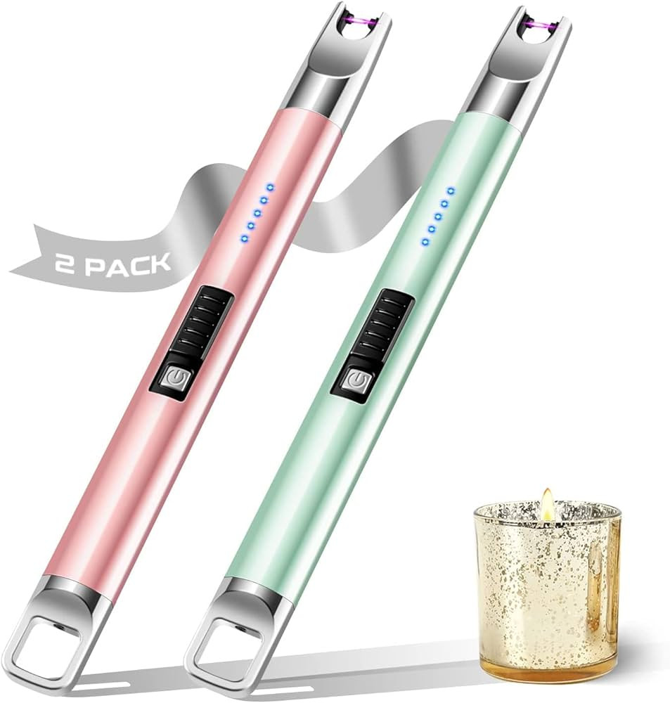 Candle Lighter 2 Pack,Electric Lighter USB Rechargeable Long Plasma Arc BBQ Lighter Windproof&Fla... | Amazon (CA)