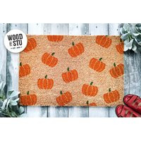 Doormat Pumpkin Pattern Door Mat | Fall Welcome Cute Halloween Its Yall Autumn Decor Gift Home 1745 | Etsy (US)