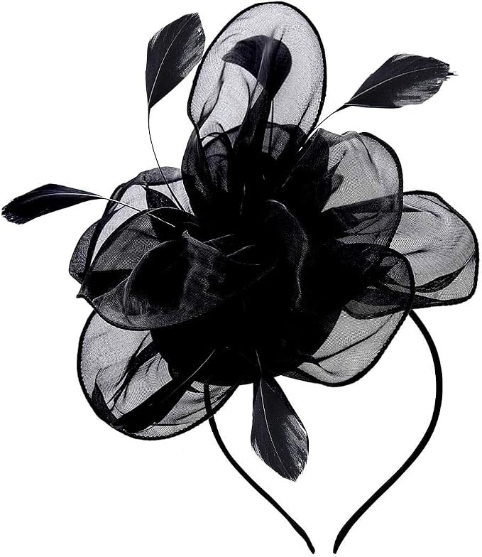 Yokawe Fascinators Hat Feathers Cocktail Headband Tea Party Headpiece for Women | Amazon (US)